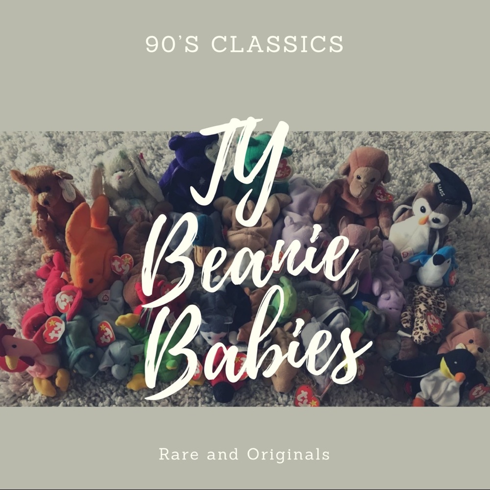 12 Retired Ty Beanie Babies & 20 Ty Teenie beanies